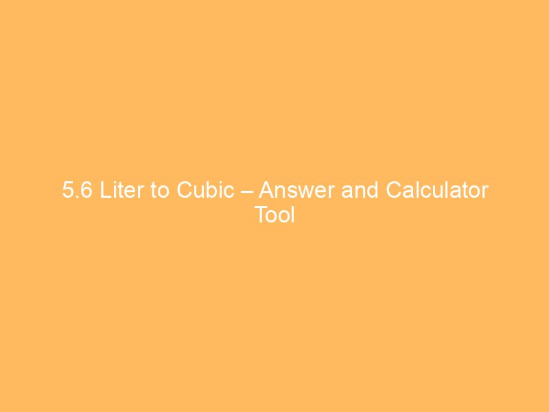 6 Weeks to To – Answer and Calculator Tool